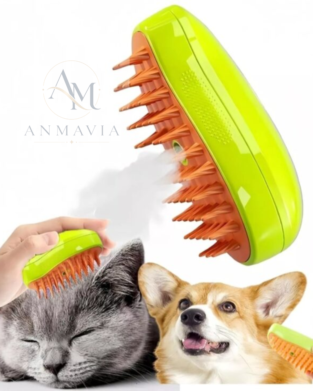 Cepillo de Vapor 3 en 1 para Mascotas